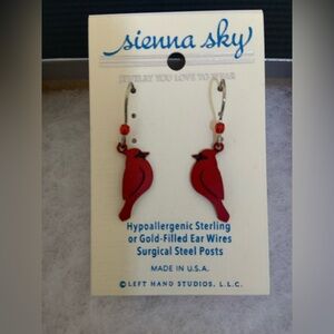 Red Bird Earrings